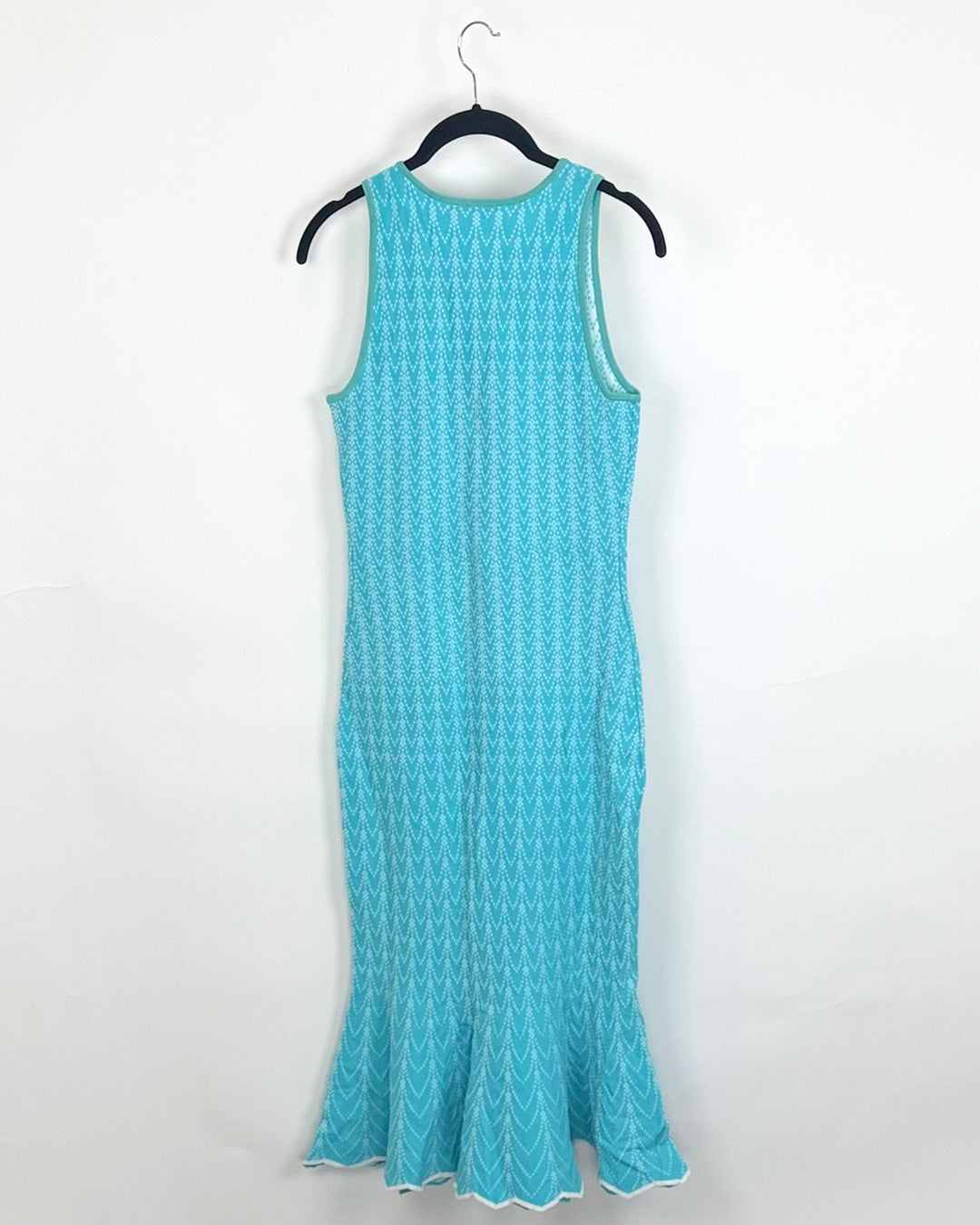 Aqua Knit Mermaid Midi Dress - Size 2/4