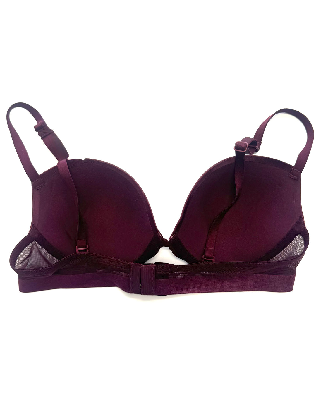 Burgundy Mesh Underwire Bra -  Size 34B