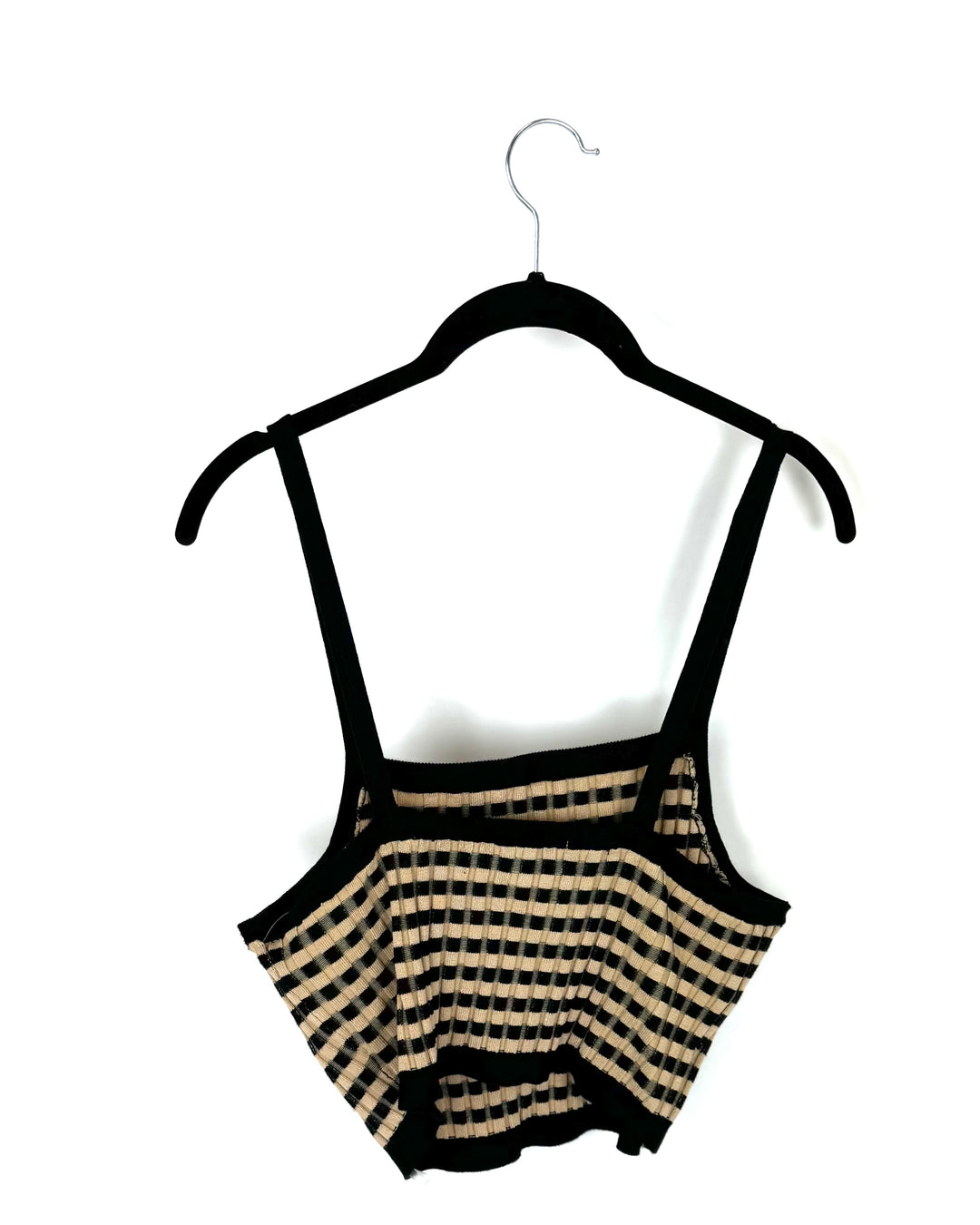 Beige and Black Tank Top - Size 10/12