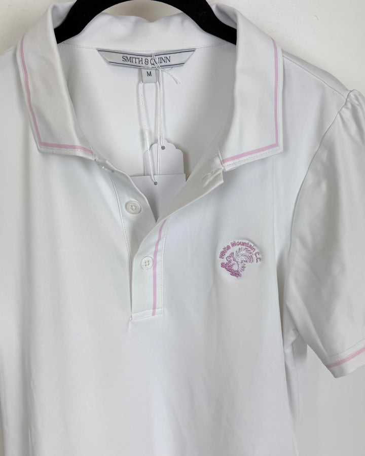 White and light Pink Athletic Top - Size 2/4 and 4/6