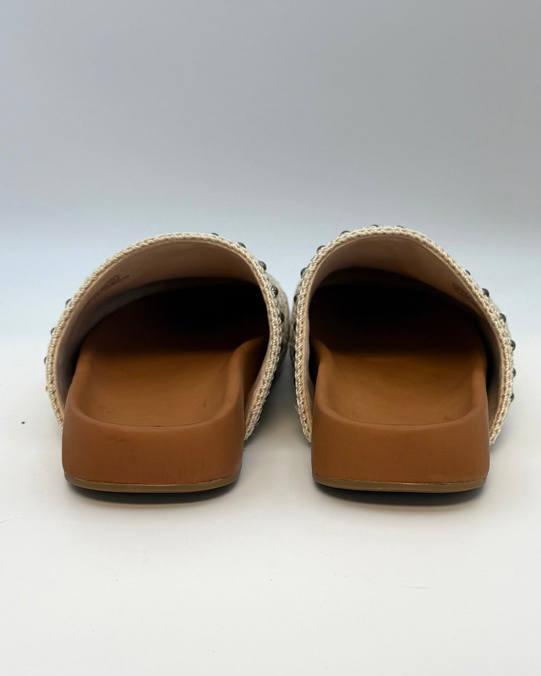 Ivory Crochet & Gold Clogs - Size 8 and 9