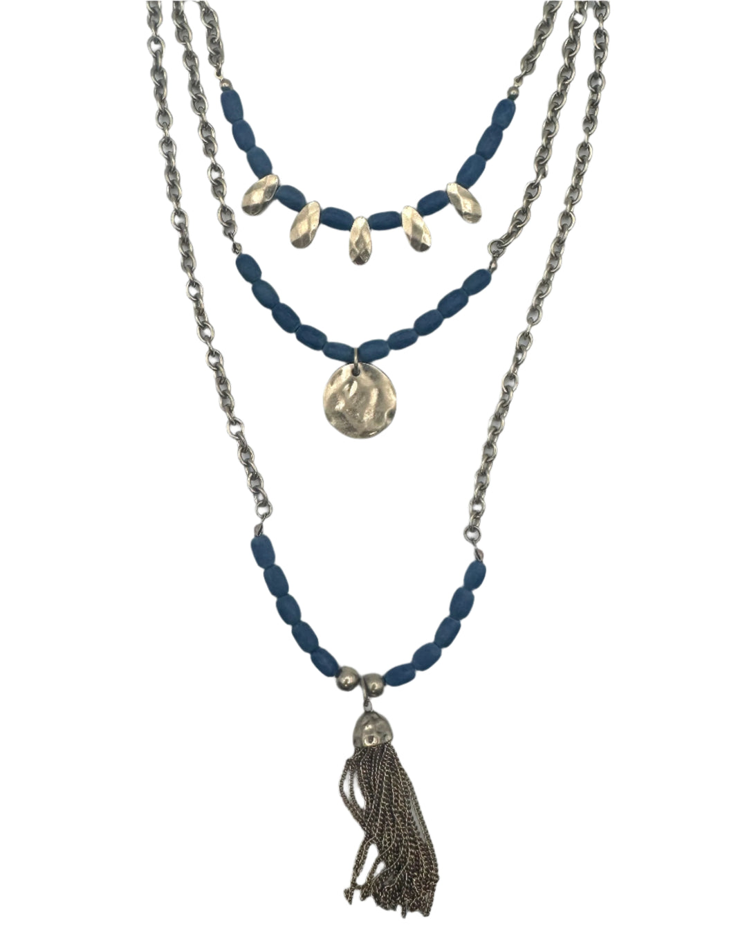 Blue And Gold Layered Necklace