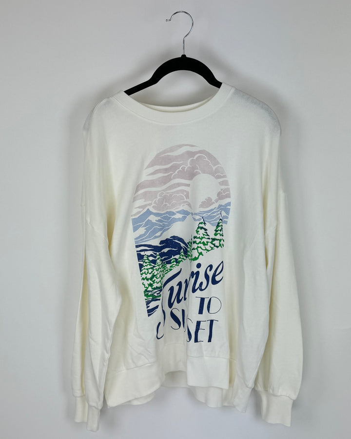 Cream Sunrise To Sunset Sweatshirt - Size 4/6
