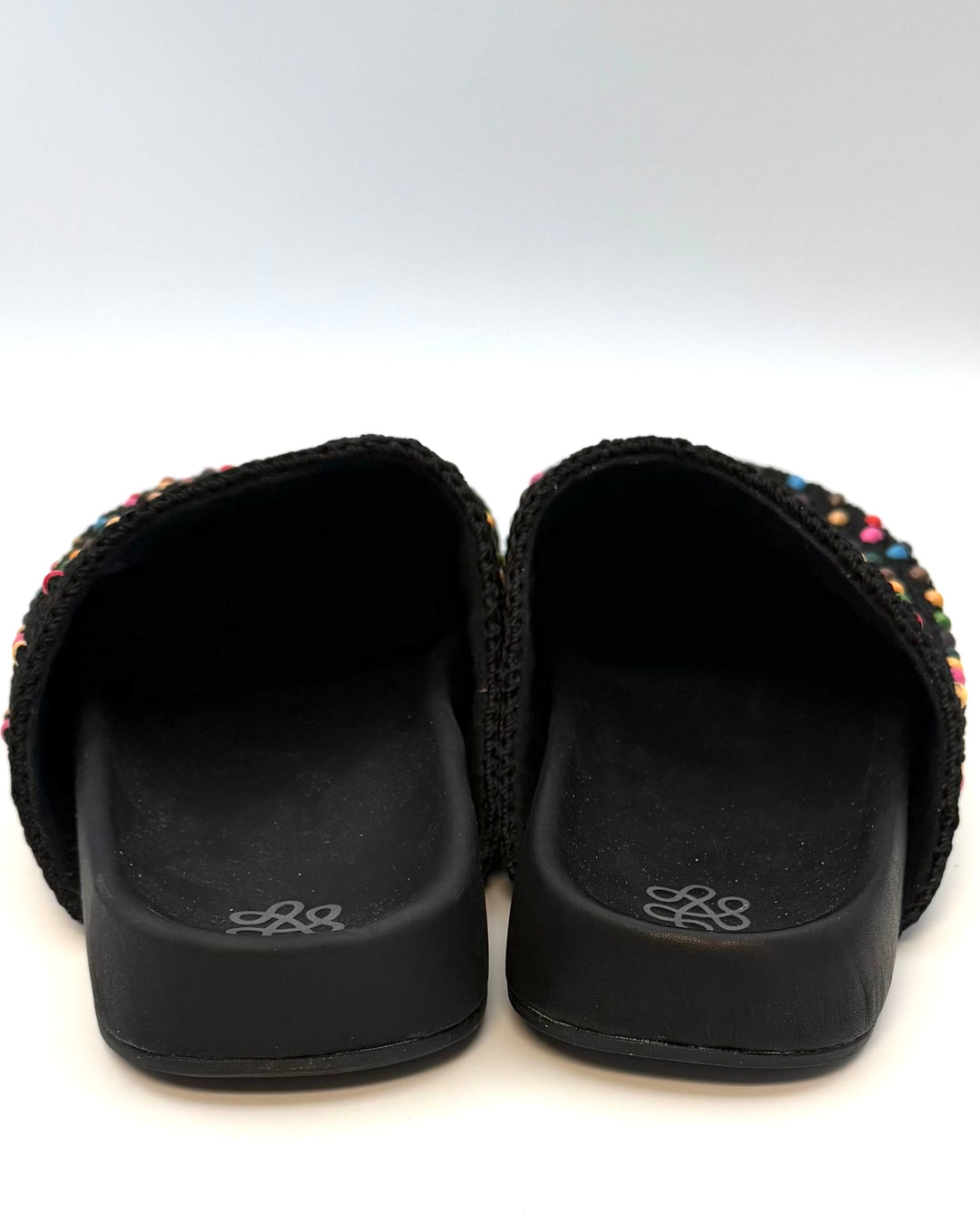 Black Crochet Colorful Bead Clogs - 7, 8, 9, 10 and 11