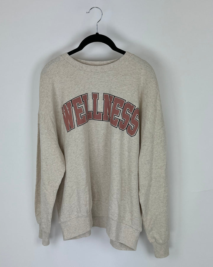 Heathered Gray Wellness Crewneck Sweatshirt - Size 4/6