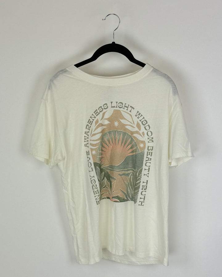 Cream Desert Printed T-Shirt - Size 4/6