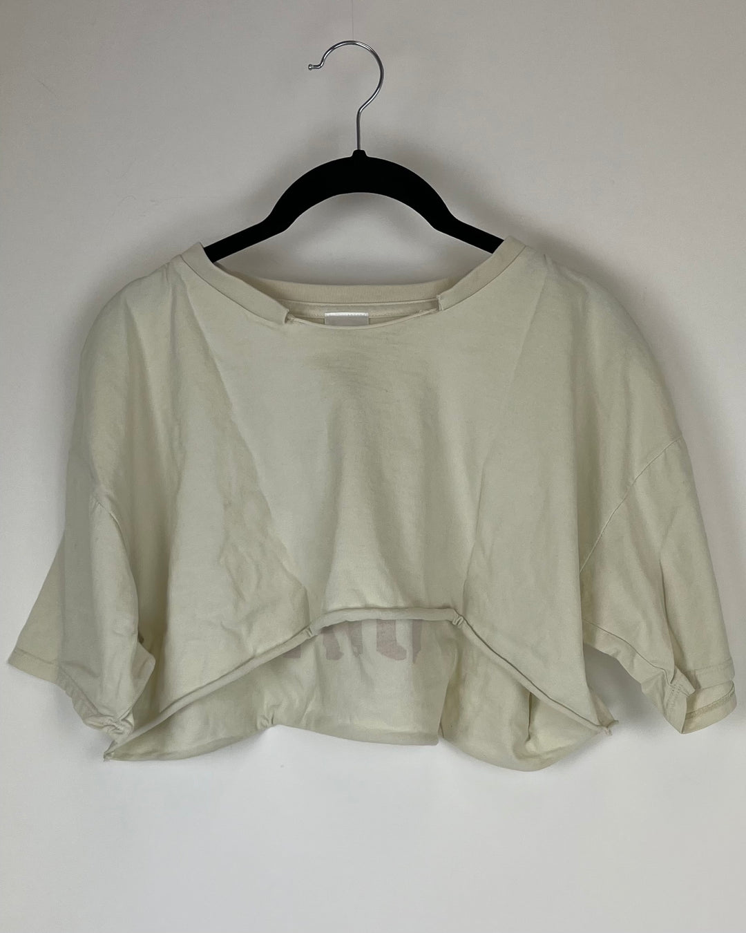 Cream "How Dare You" Ultra Crop Top - Size 4/6, 6/8 and 8/10