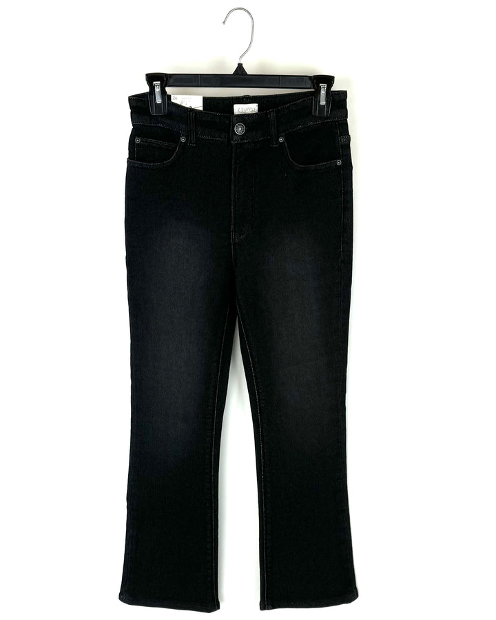 Black Denim Ankle Flare Jeans - Size 26 Waist