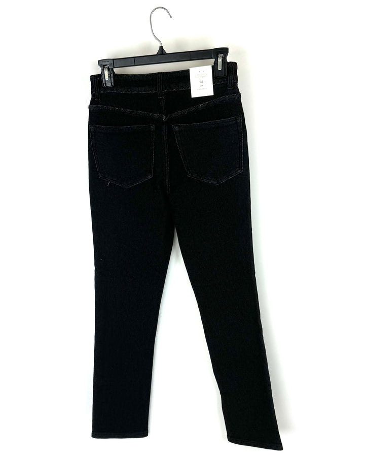 Black Skinny Leg Jeans - Size 26 Waist