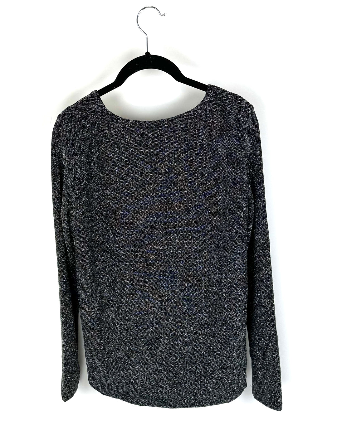 Sparkly Black V-Neck Top - Size 4/6