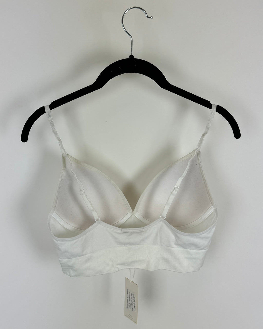 White Padded Stretchy Bra - Small