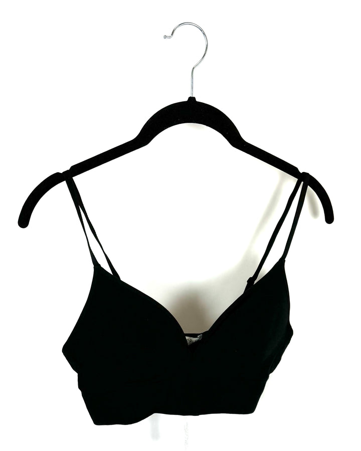 Black Padded Stretchy Bra - Small