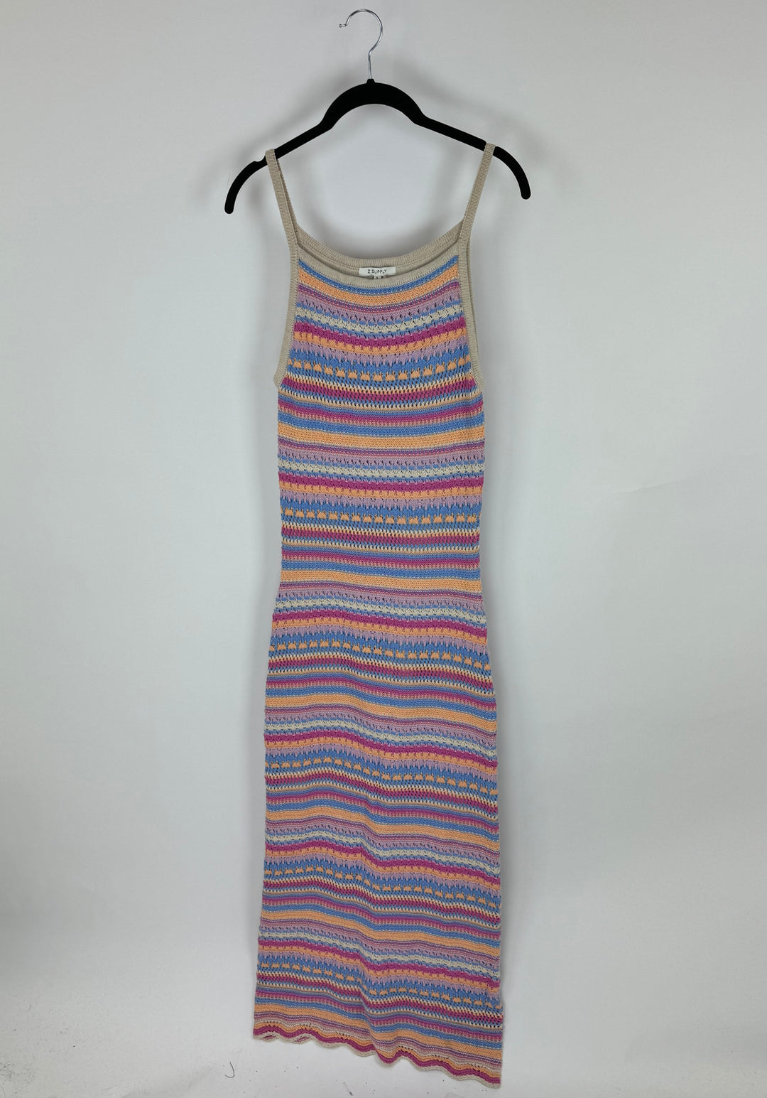 Colorful Crochet Striped Dress Colorful Crochet Striped Dress