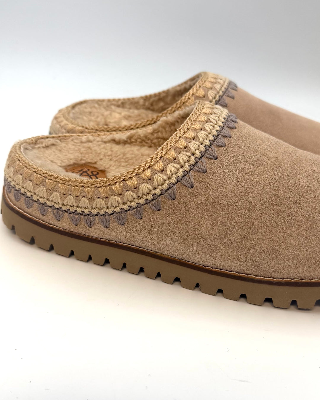 Light Latte Plush Clogs - Size 8, 9, 10, 11