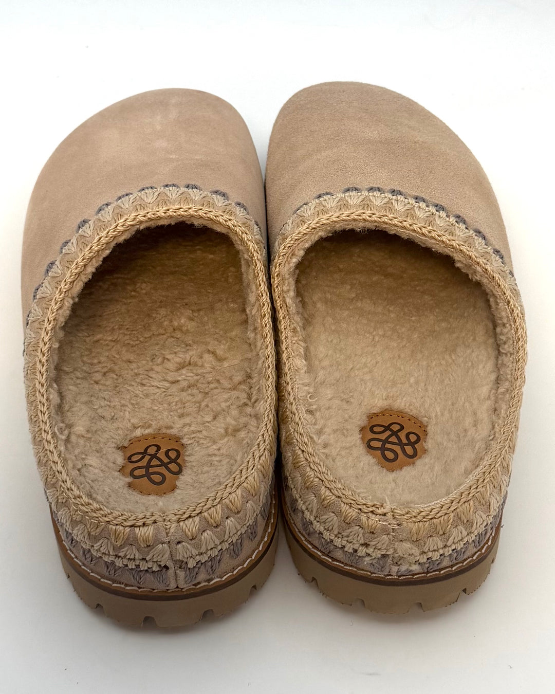 Light Latte Plush Clogs - Size 8, 9, 10, 11