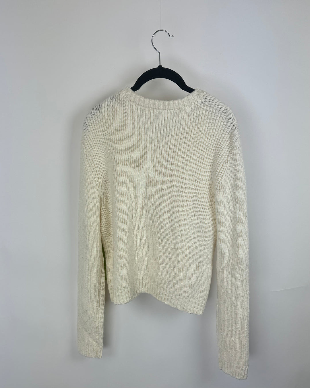 Ivory Buttoned Cardigan - Medium