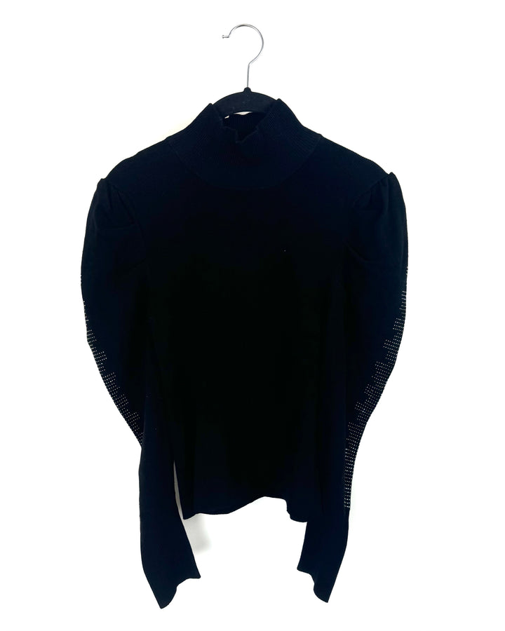 Black Mock Neck Sweater - Medium