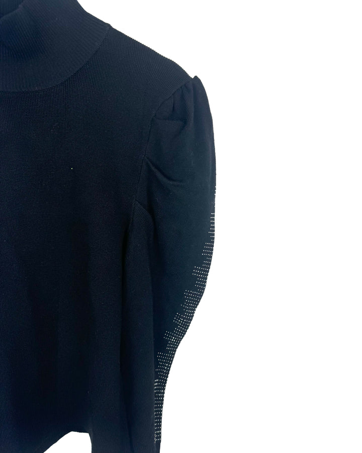 Black Mock Neck Sweater - Medium