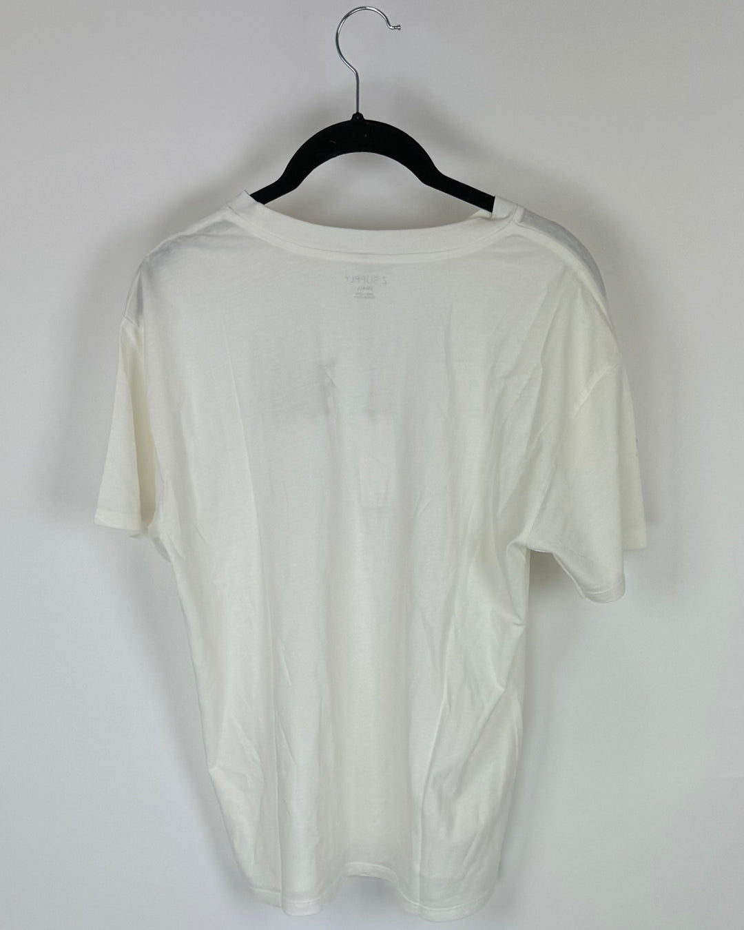 White T-Shirt with Dog and Glasses - Size 4/6