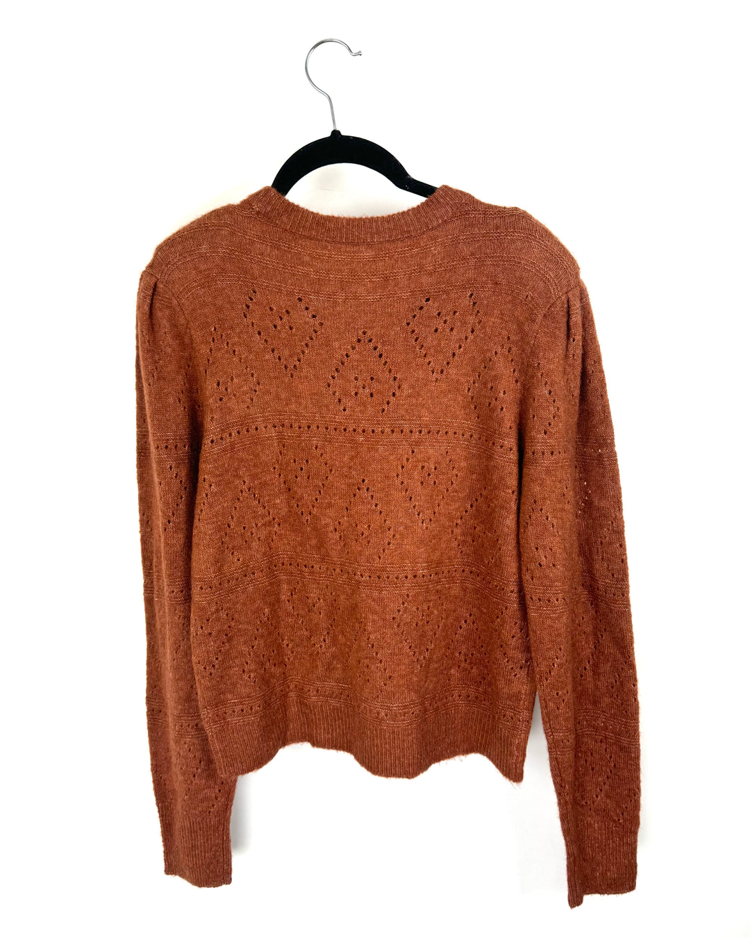 Orange Heart Sweater - Medium