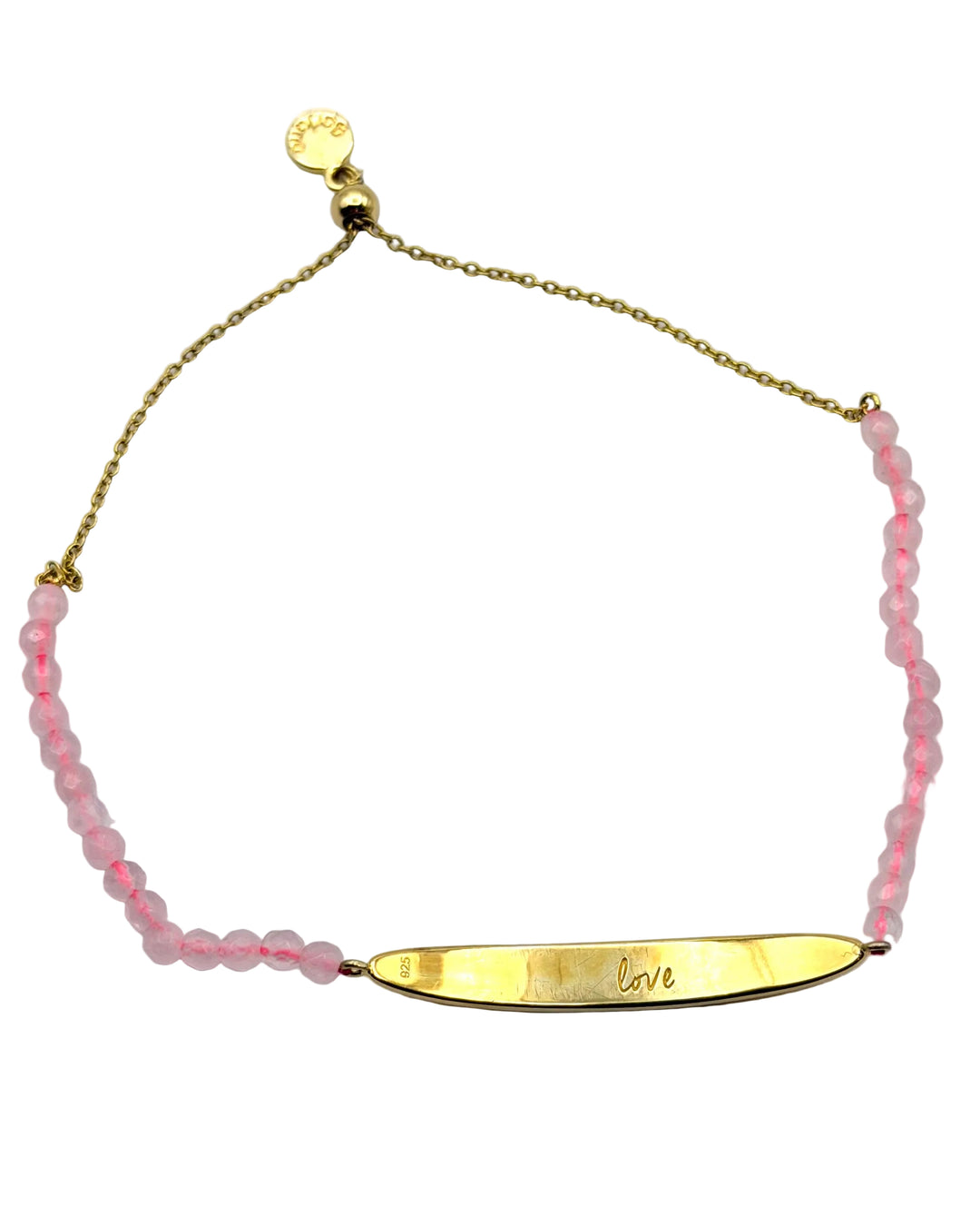 Pink Love Beaded Bracelet