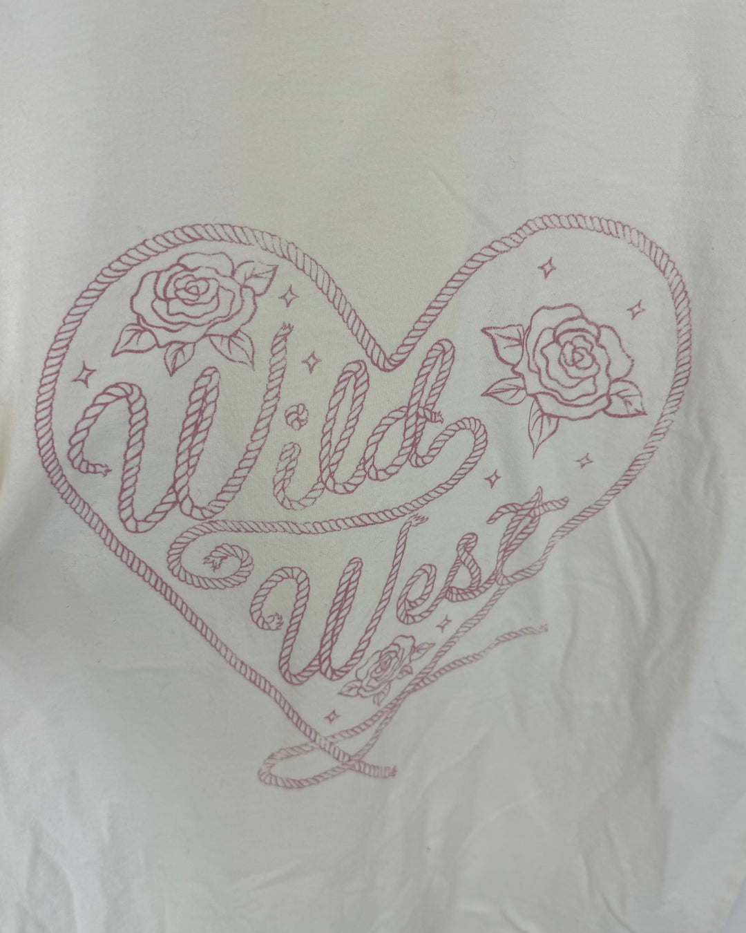 White Wild West Graphic Tee - Small