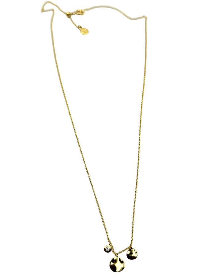 Textured Gold Coin Necklace