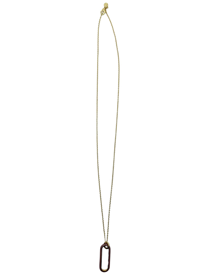 Gold and Mauve Link Necklace