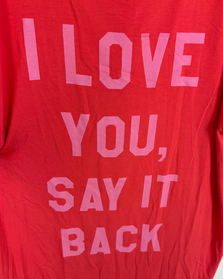 Coral Oversized Graphic T-Shirt - Small