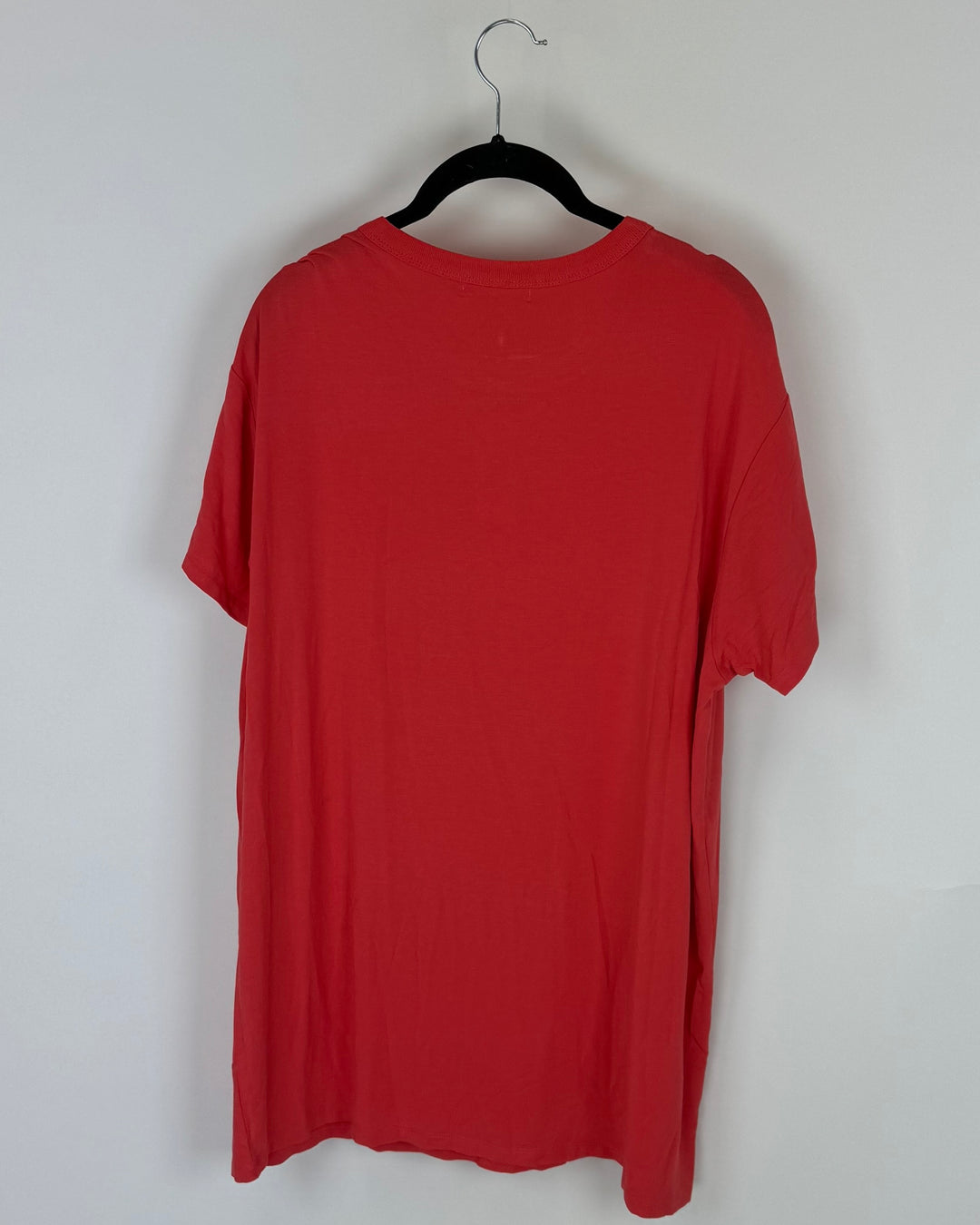 Coral Oversized Graphic T-Shirt - Small
