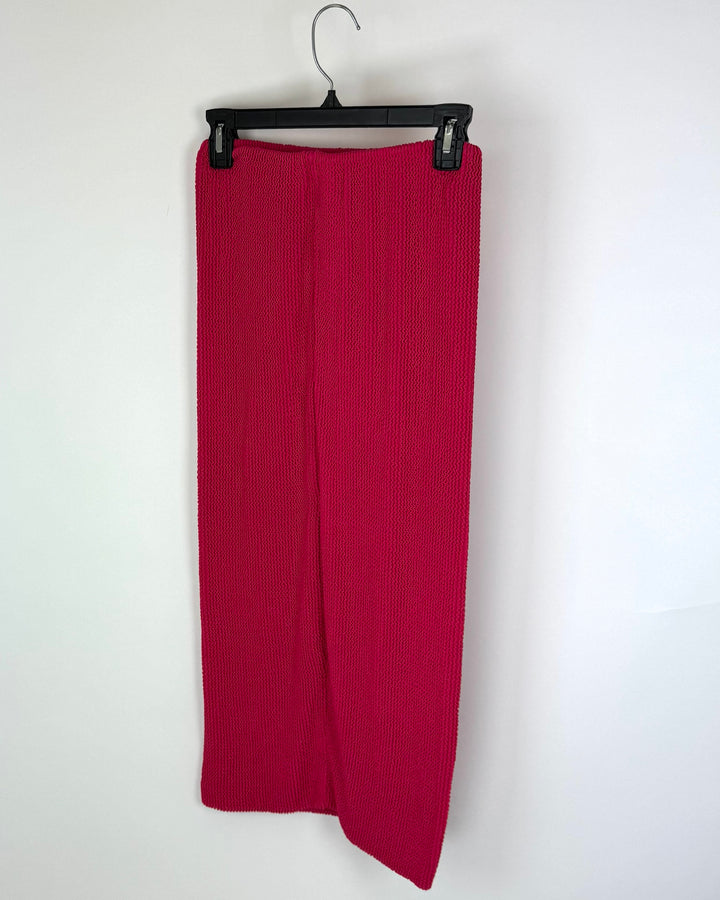 Hot Pink Texture Skirt - Small