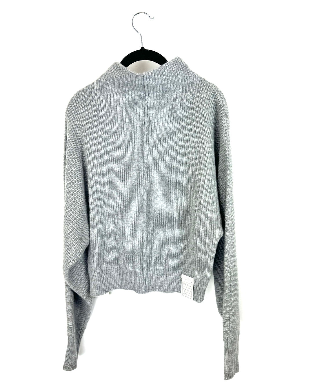 Smoke Grey Knit Long Sleeve Sweater - Medium