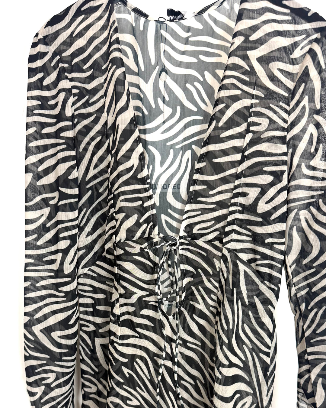 Zebra Print Sheer Cover Up - Size 0/2 and Size 2/4
