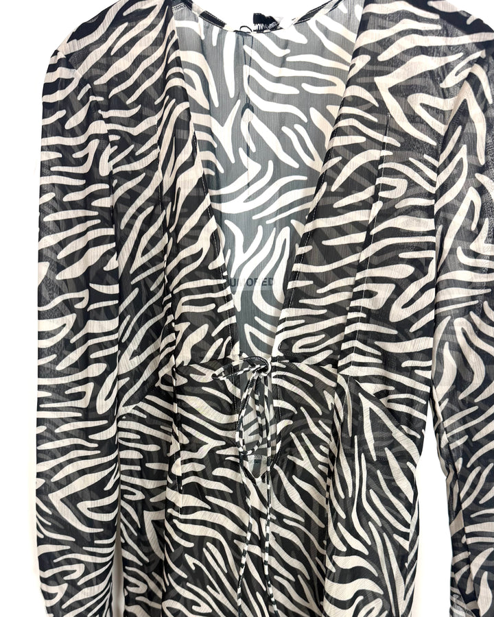 Zebra Print Sheer Cover Up - Size 0/2 and Size 2/4