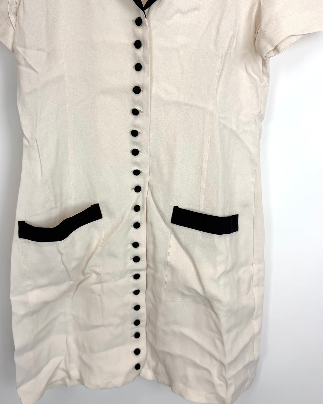 Ivory button down mini dress - Size 0/2, 2/4