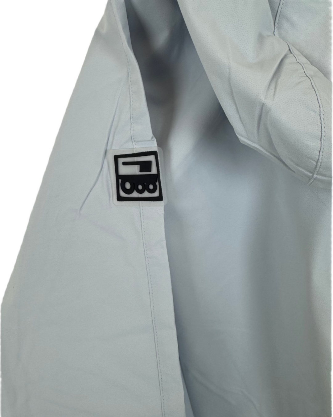 Pale Blue Raincoat With Hood - Size 0 - 8