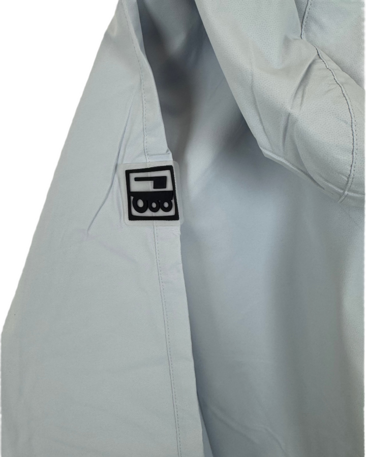 Pale Blue Raincoat With Hood - Size 0 - 8