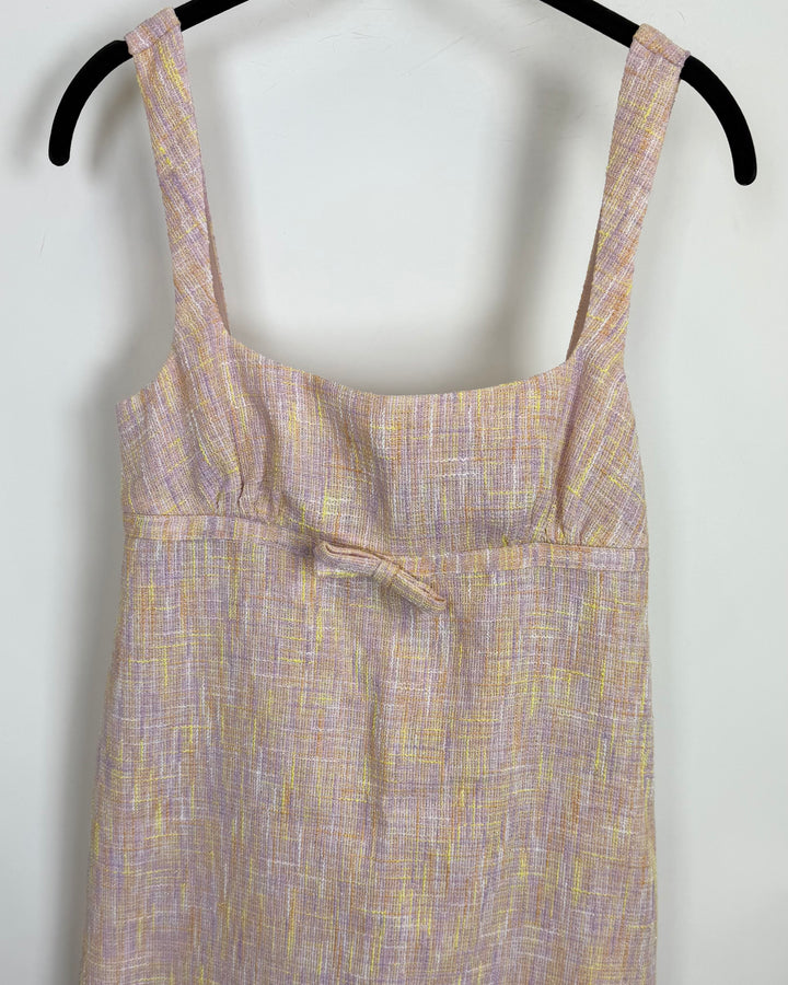 Pink, Orange, Lavender, and Yellow Tweed Mini Dress - Size 0/2 and 2/4