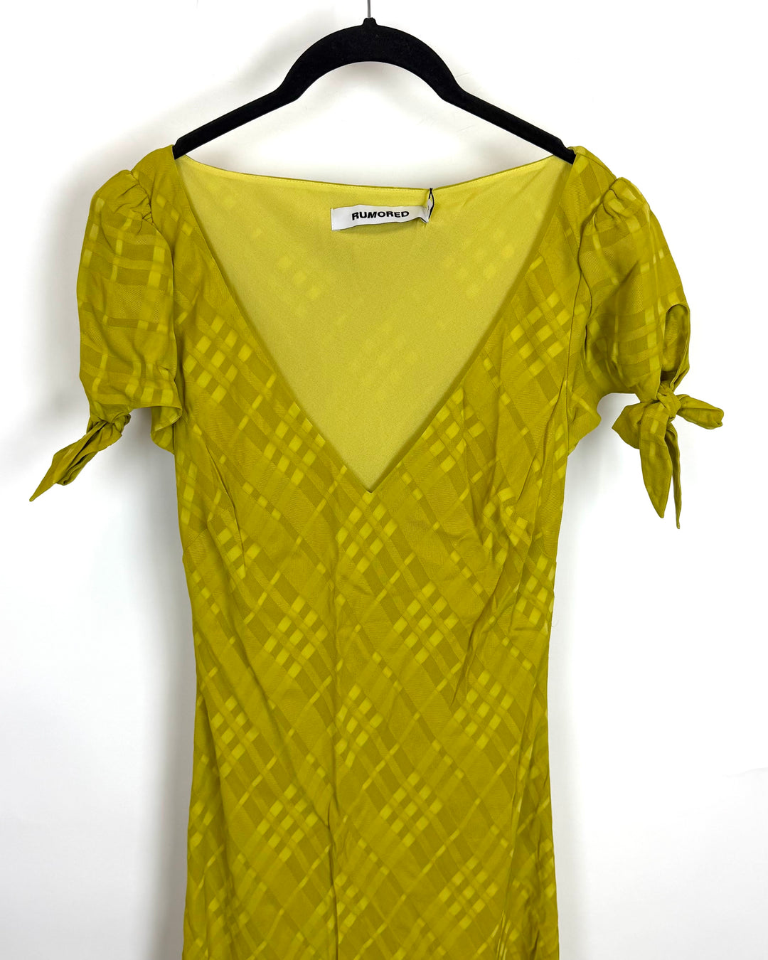 Burnt Yellow Plaid Maxi Dress - 2/4