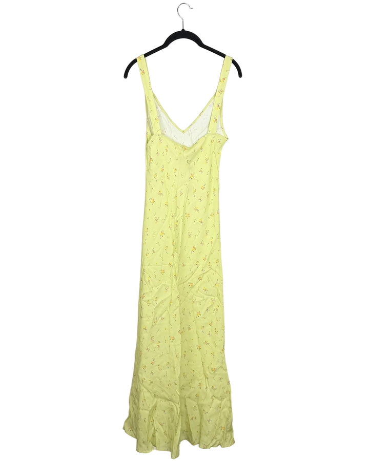 Lime Green Floral Dress - Size 0/2 and Size 2/4