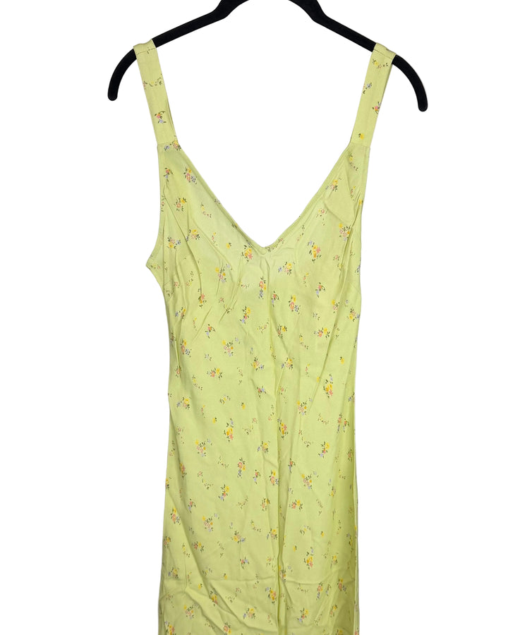 Lime Green Floral Dress - Size 0/2 and Size 2/4