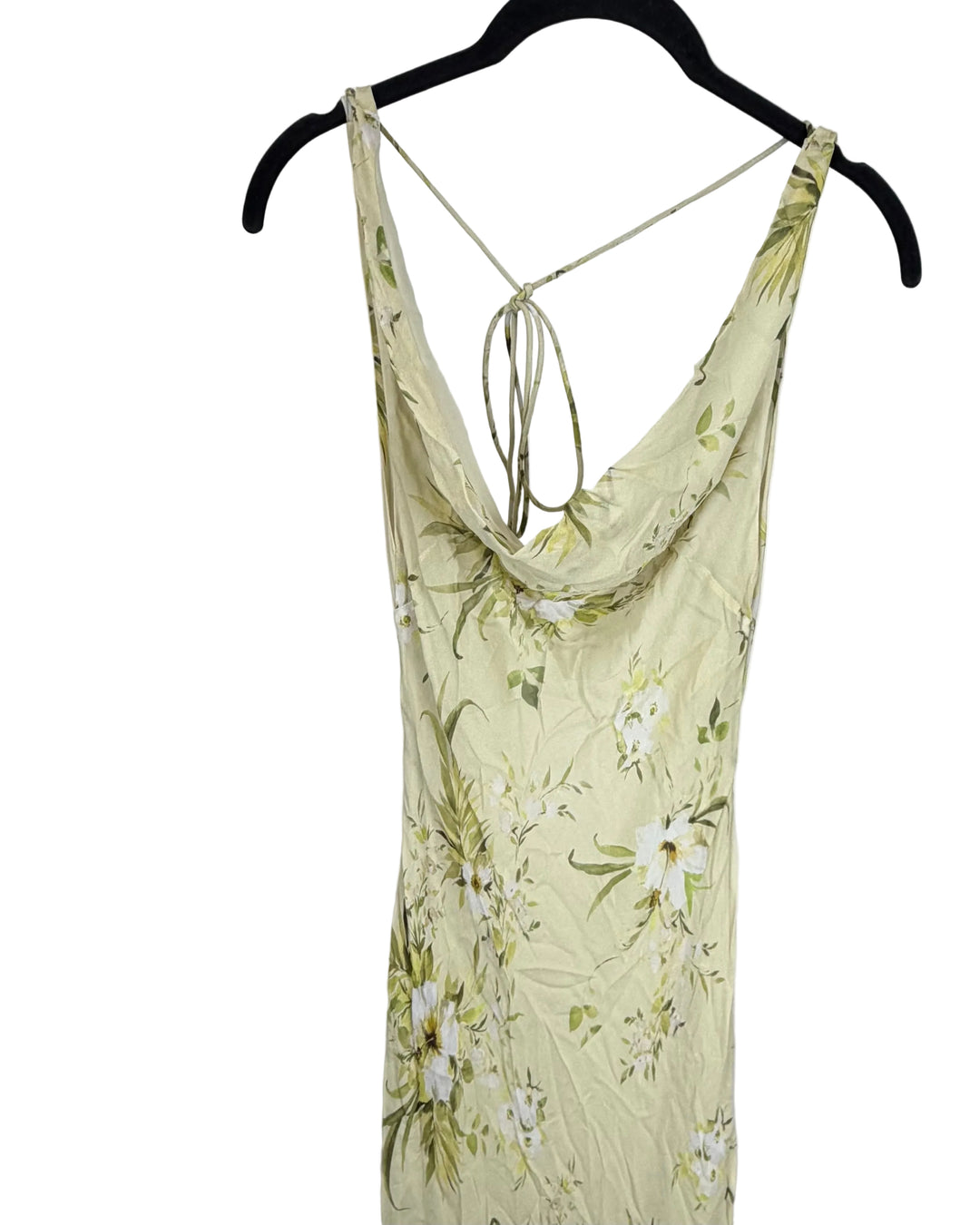 Muted Green Floral Dress - Size 0/2