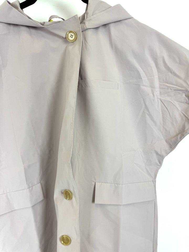 Light Mauve Short Sleeve Raincoat - Size 6 - 10