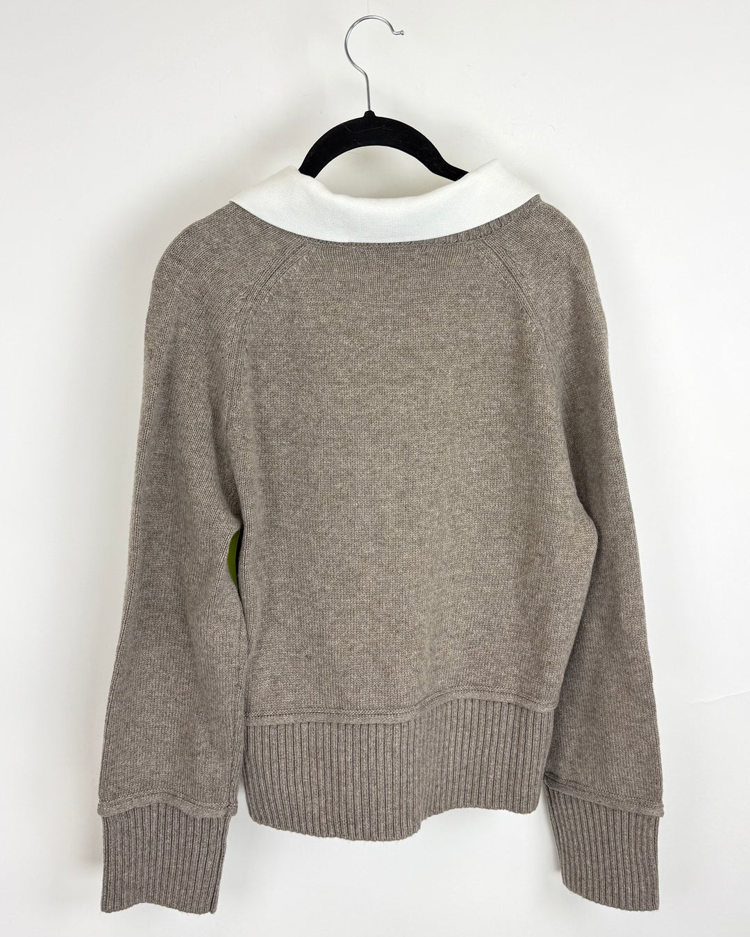 Taupe Heather Collared Sweater- Size 00/0