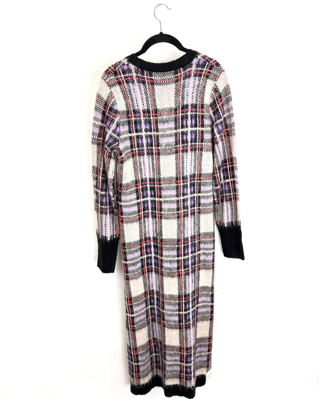 Long Plaid Cardigan - Size 4/6