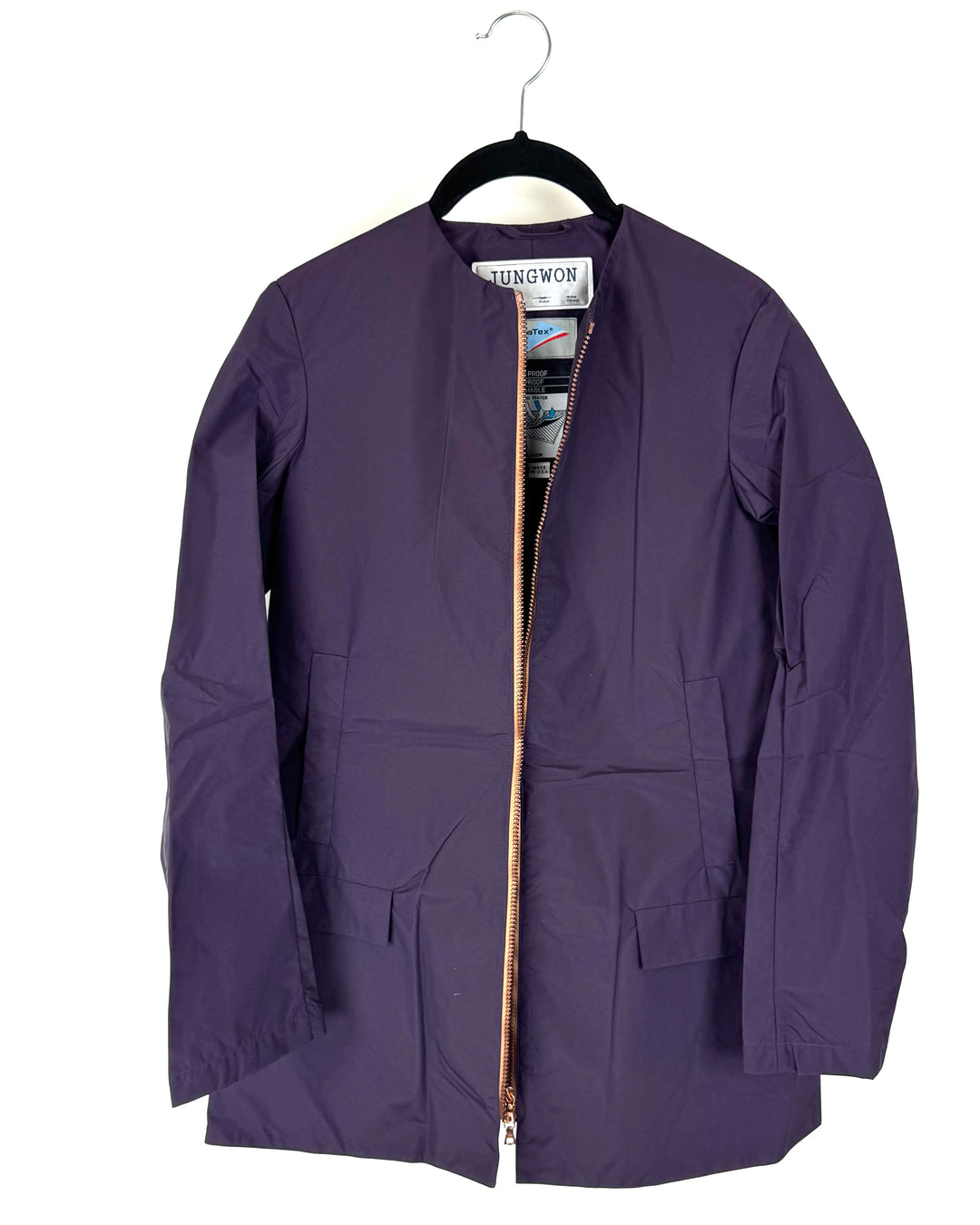 Plum Purple Straight Fit Raincoat - Size 0-8