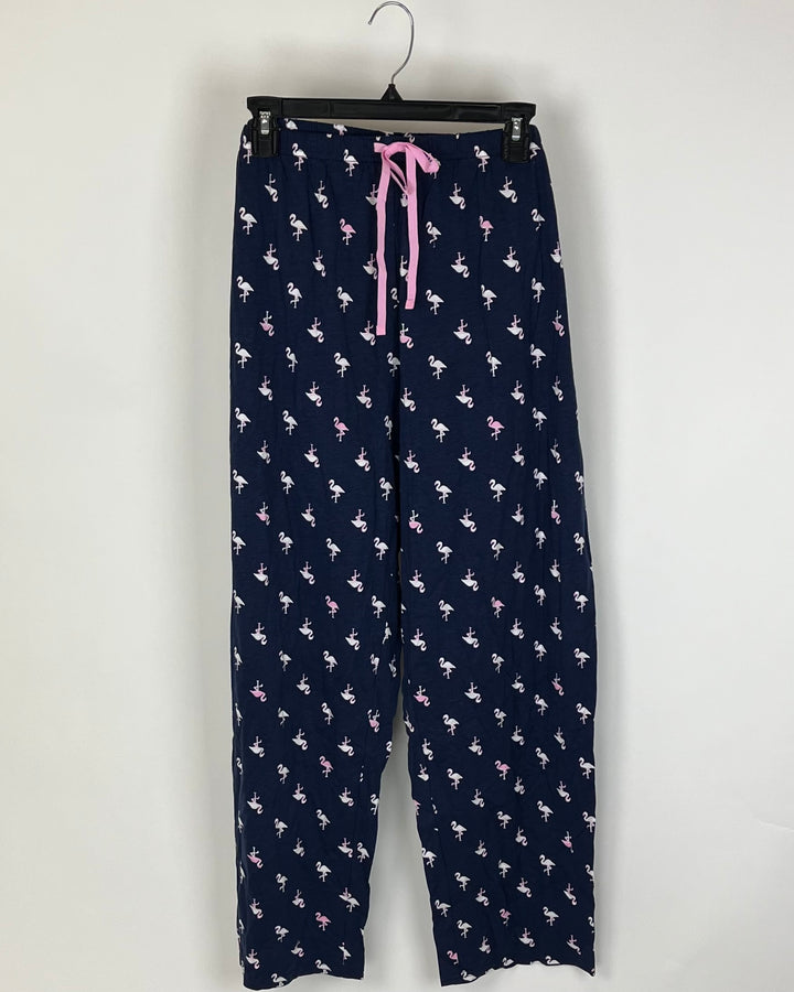 Flamingo Print Pajama Pants - Small
