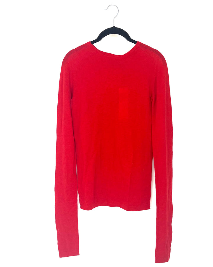Red Long Sleeve Sweater - Small