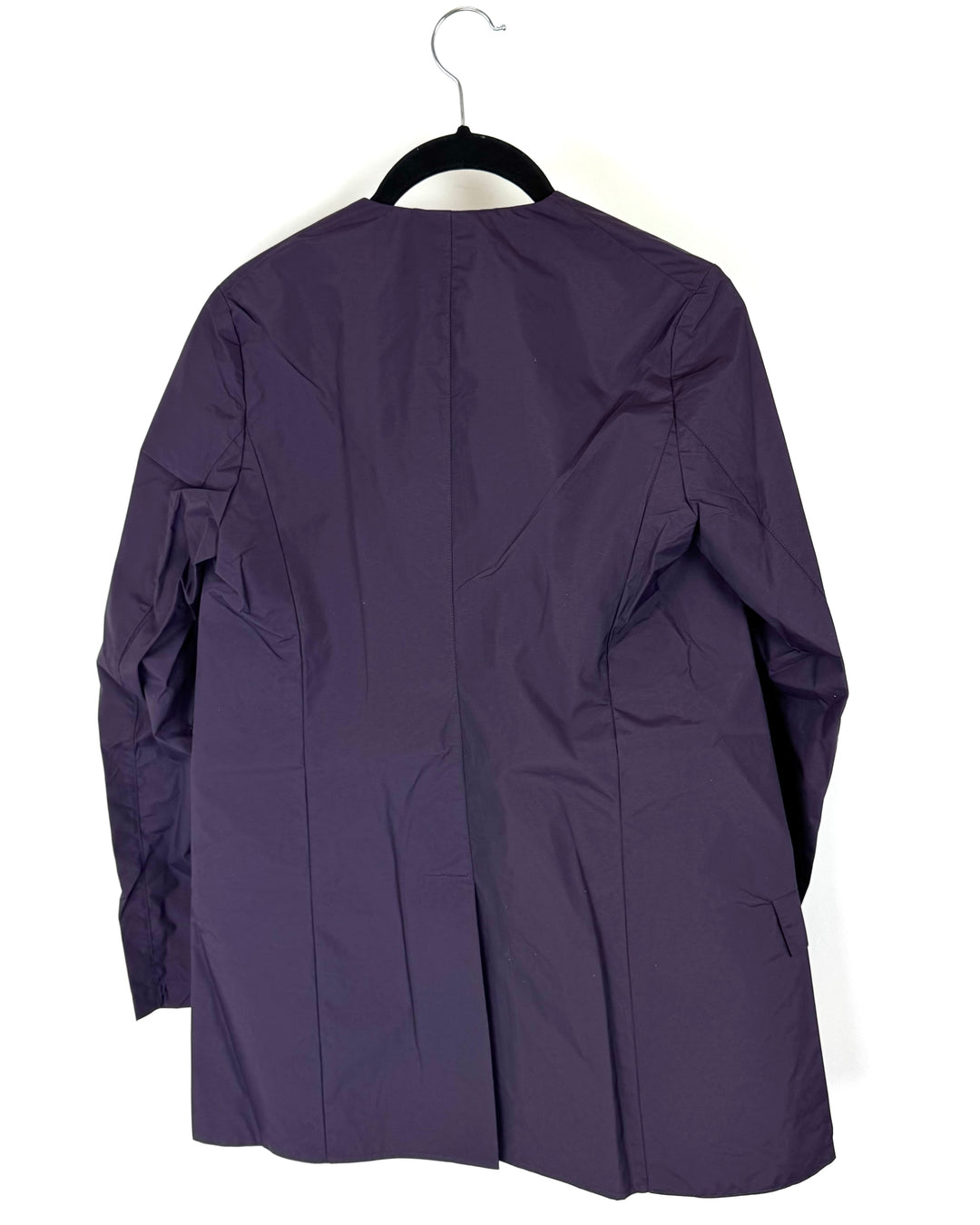 Plum Purple Straight Fit Raincoat - Size 0-8