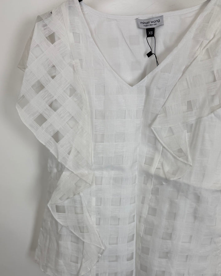 White Ruffle Top - Size 0/2, 4/6, 6/8, 8/10
